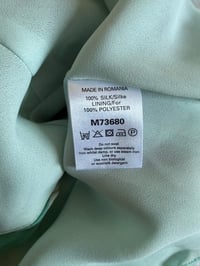 Image 4 of Vintage Y2K blue striped silk ruffle Zara Larsson style cami 