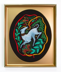 Image 1 of "Herald" in gold shadowbox frame