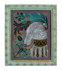 Image 1 of "Tzar" in turquoise frame