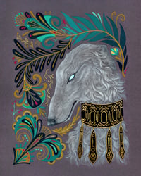 Image 2 of "Tzar" in turquoise frame