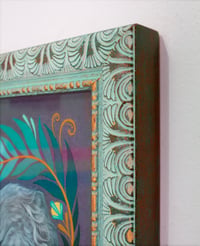 Image 3 of "Tzar" in turquoise frame