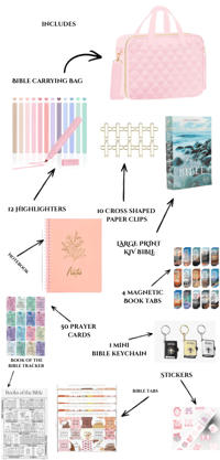 Image 2 of Pink Bible Study Kit + Bible