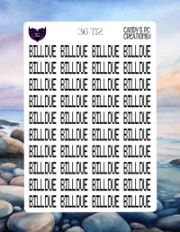 Image 13 of Bill Due Font T-T23