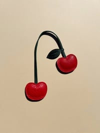 Image 2 of Cherry Leather Bag Charm