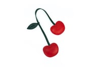 Image 1 of Cherry Leather Bag Charm