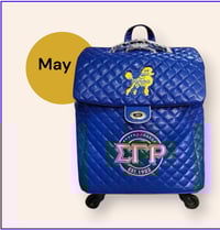 Image 1 of  (May) RHOyalty Sigma Gamma Rho Blue Trolley Bag (MAY)