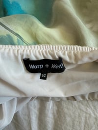 Image 3 of Vintage Y2K watercolour floral floaty maxi skirt with blues and yellows 