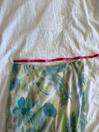 Image 5 of Vintage Y2K watercolour floral floaty maxi skirt with blues and yellows 