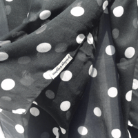 Image 4 of Black Polka Dot Hijab