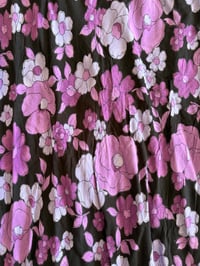 Image 5 of Vintage Y2K black and purple floral midi skirt 