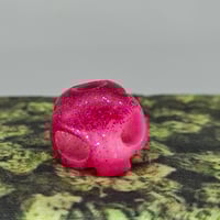Image 1 of Gus skull lanyard bead- Pinkberry 