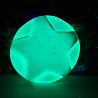 Image 2 of LUMeSTONe-thin hidden star black to green glow (double cast) glow