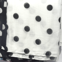 Image 2 of White polka dot hijab