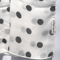 Image 5 of White polka dot hijab
