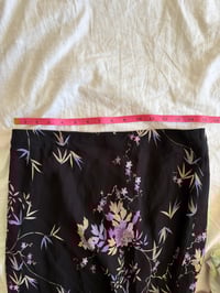 Image 4 of Vintage Y2K black and purple floral floaty skirt