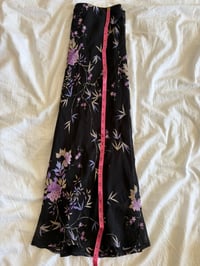 Image 5 of Vintage Y2K black and purple floral floaty skirt