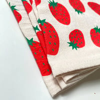 Image 2 of Cotton Strawberry Napkins - Set of 4