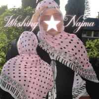 Image 2 of Pink piano polka dot hijab