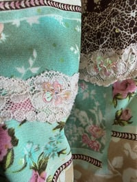 Image 5 of Vintage Y2K rare patchwork asymmetrical hem floral sequin cami top 