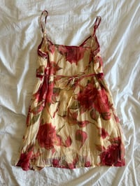 Image 2 of Vintage Y2K floral and sequin tie back cami 