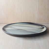Image 2 of large dark stoneware serving plate