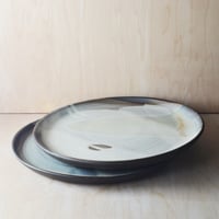 Image 3 of large dark stoneware serving plate