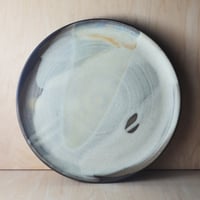 Image 1 of large dark stoneware serving plate