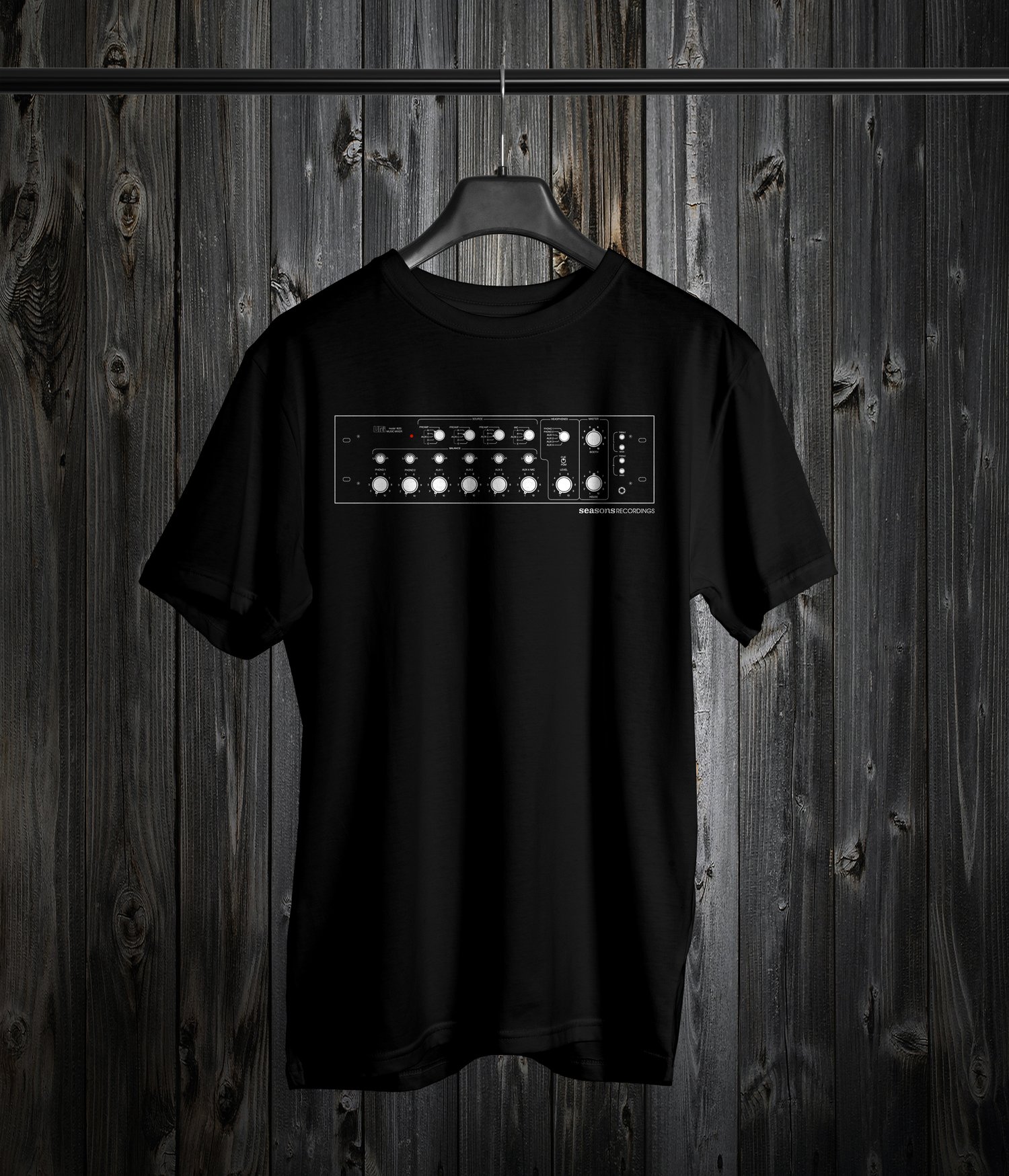 Image of Seasons 'Analog Mixer' Design Tee (Black) 