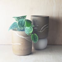 Image 1 of narrow stoneware planter