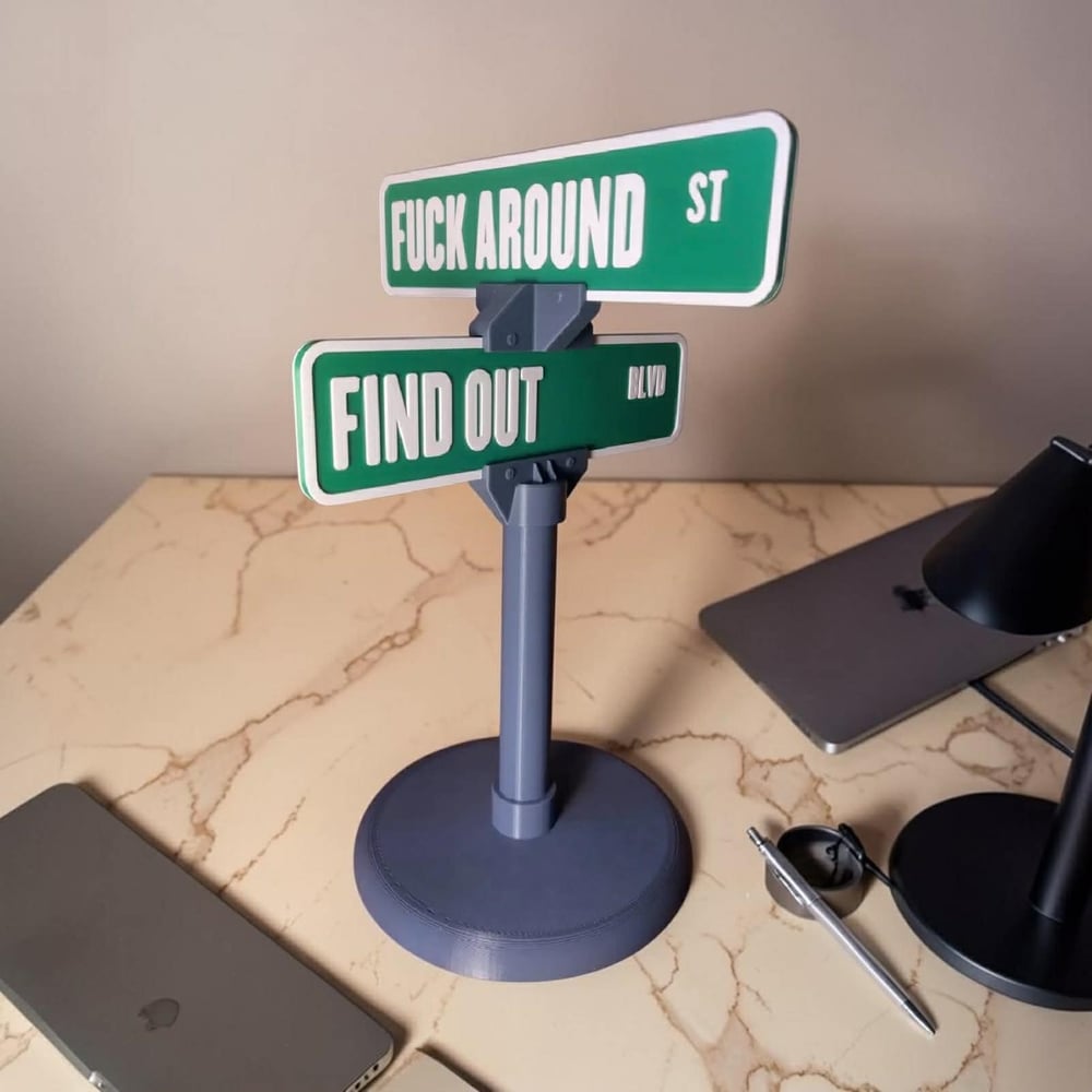 Image of F**k Around and Find Out Street Sign 