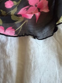 Image 8 of Vintage Y2K Morgan de Toi black floral dress with polka dots on cups