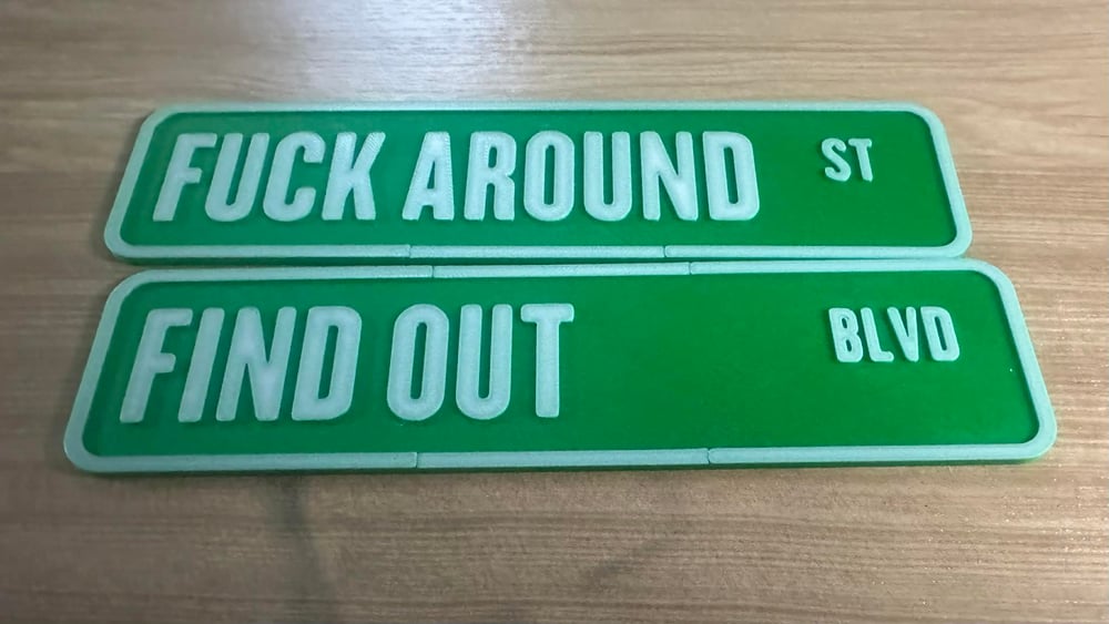 Image of FAFO Street Sign