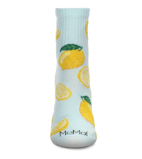 Image 6 of Embroidery Athletic Quarter Socks in Cherry, Lemon, or Strawberry