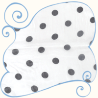 Image 1 of White polka dot hijab