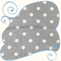 Image 1 of Gray polka dot hijab