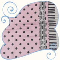 Image 1 of Pink piano polka dot hijab