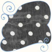 Image 1 of Black Polka Dot Hijab