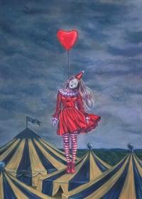 Image 2 of Tethered - Original Oil Pastel
