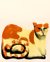 Orange Cat Screenprint 