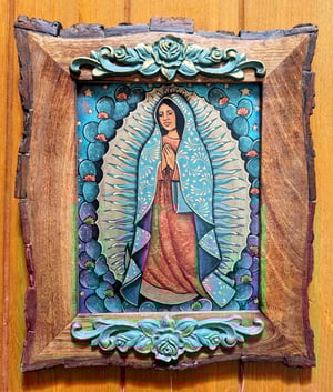 Image of ¡LUPITAS! ~ Nuestra Senora de Guadalupe con Nopales Original Painting