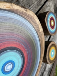 Image 2 of 3 tree ring paintings 