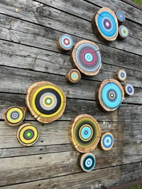 Image 4 of 3 tree ring paintings 