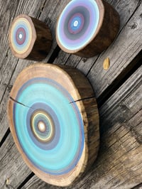 Image 3 of 3 modern tree ring paintings 