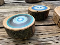 Image 3 of Bright Colorful tree ring paintings 