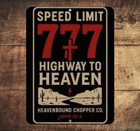 "SPEED LIMIT 777" SIGN