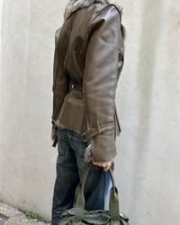 Image 8 of TAUPE MOUTON LEATHER JACKET