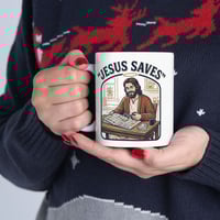 Image 5 of Ceramic Mug - "Jesus Saves" Vintage Coffee Mug | (11oz, 15oz)