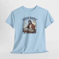 Image 1 of Jesus Saves T-Shirt — Vintage Jesus Saves More Than Lives T-Shirt