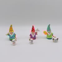 Image 2 of Ansel and Archie, Rainy and Rosie, Sam and Scout - gnomes with puppies