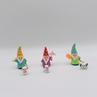 Image 3 of Ansel and Archie, Rainy and Rosie, Sam and Scout - gnomes with puppies